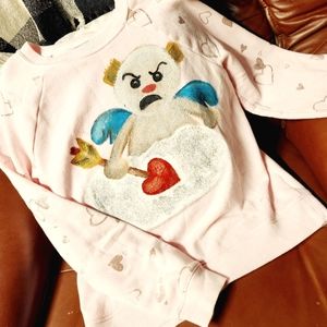 Handpainted Angry Cupid Sweatshirt